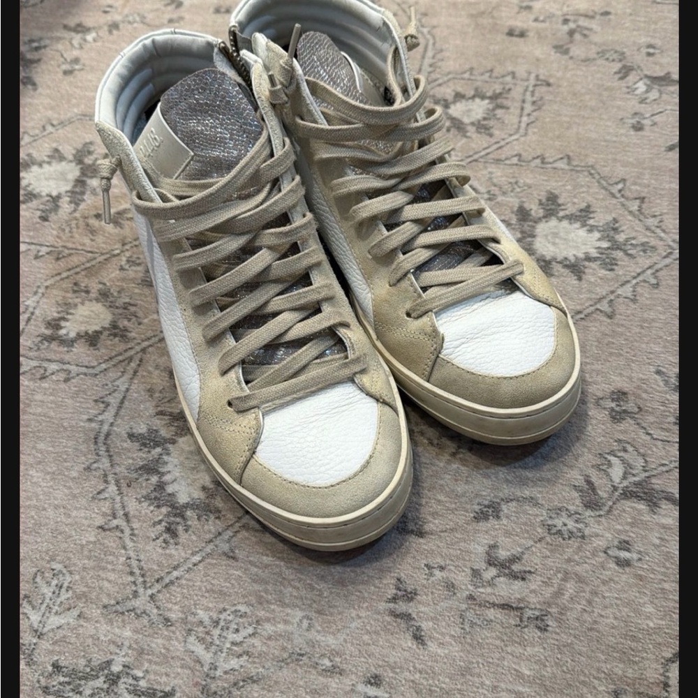 P448 Women's Sneakers in White and Silver